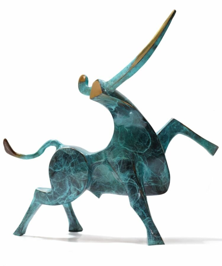 Sadegh Adham, Cow, Bronze, H36 x D45 x W23 cm, H14.2 x D17.7 x W9.1 inches. Image courtesy of the artist.