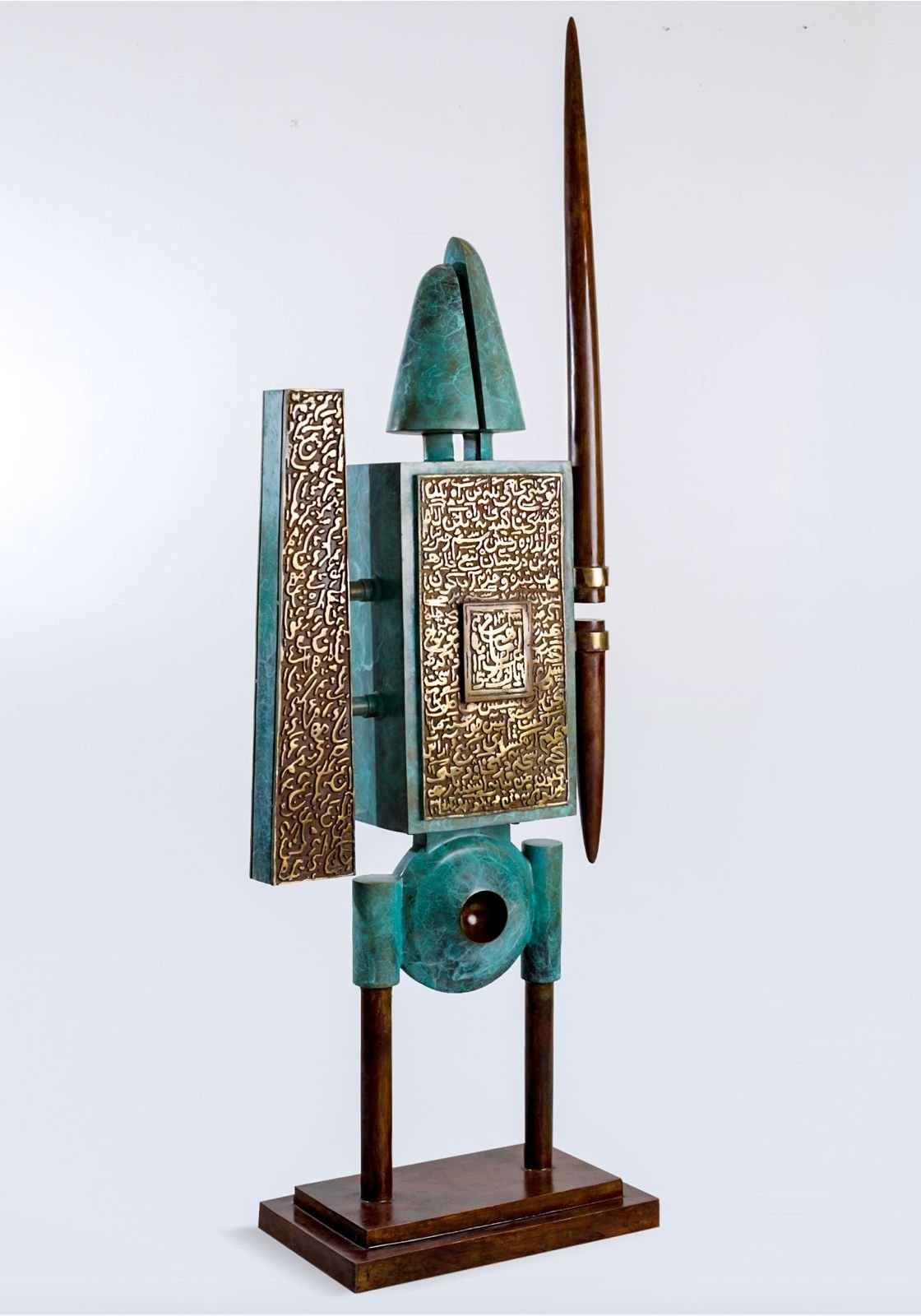 Sadegh Adham, Rostam, Bronze, H183 x W57 x D31/5 cm, H72.2 x W22.4 x D12.4 inches. Image courtesy of the artist.