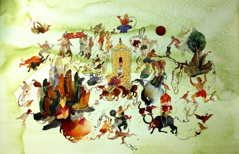 Al Khidr, Shiva Ahmadi, Watercolor on Aquaboard, 40 x 60 in, 101.6 x 152.4 cm, 2009. Image courtesy of the artist.