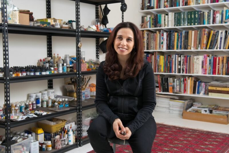 Shiva Ahmadi at her studio in San Francisco. Photo courtesy of the artist.