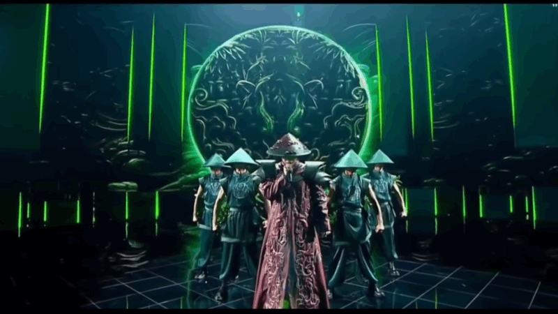 Screenshot of a video of Intervision 2025's winning performance from Vietnam, represented by Đức Phúc with the song ‘Phù Đổng Thiên Vương’ on Kieran Edmunds's YouTube channel. Fair use.