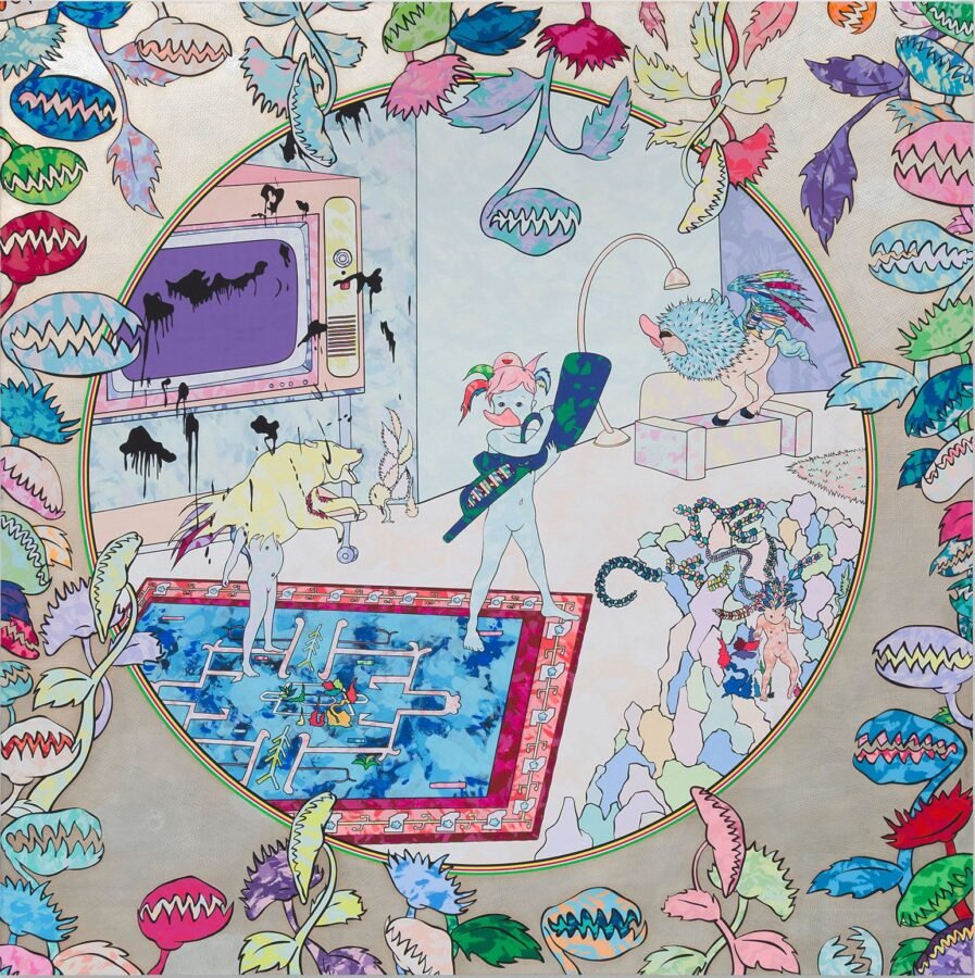 Soraya Sharghi, ‘Out of Realm,’ 2017. Acrylic on canvas, 137.16 × 137.16 cm (54 x 54 in). Photo courtesy of the artist.