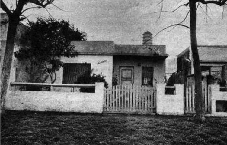 Photo of a house in black and white